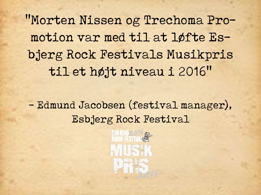 Esbjerg Rock Festival Musikpris - Anbefaling