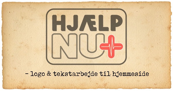 HjælpNu.dk-logo og tesktarbejde til hjemmeside
